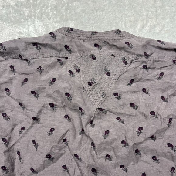 French Connection Womens Tunic Top Sz L, Artsy Flowy Long Sleeve Pop Over Purple - Picture 9 of 9